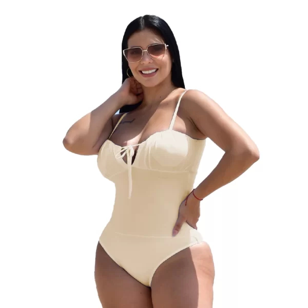 Body faja color beige de tirantes finos.