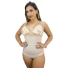 Cinturilla faja con senos libres color beige